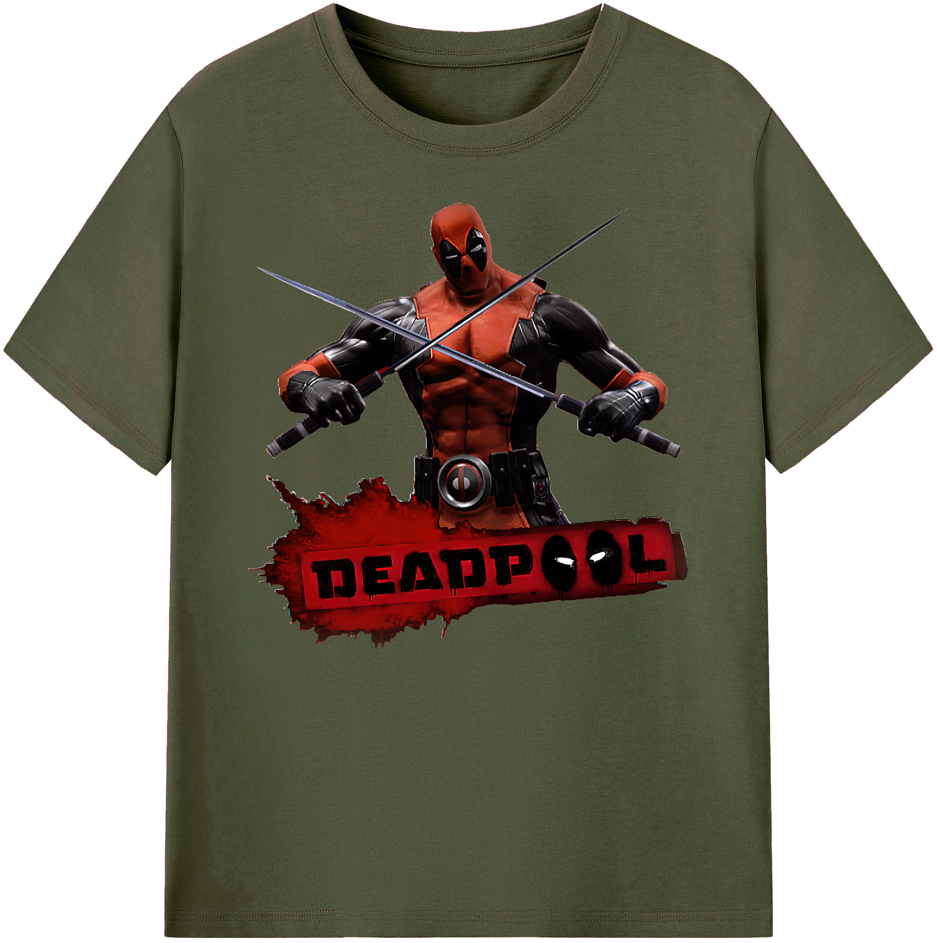 （画像用） Deadpool デッドプール 綿100％ メンズ半袖Tシャツ｜肌触りやわらか＆通気性